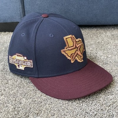 Hat Club New Era Houston Astros Fitted Hat Navy Maroon 2004 All Star Game 7 3/4