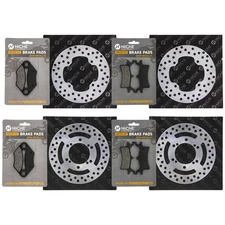 NICHE Brake Rotor Pad Semi-Metallic Kit for Polaris 2202412 2203451 ATV