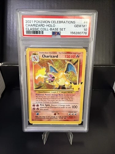 PSA 10 Charizard 4/102 Celebrations: Classic Collection Holo