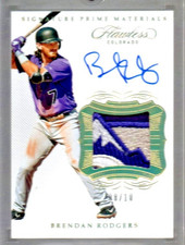 2020 Brendan Rodgers Flawless Signature Prime Materials AUTO / LOGO  PATCH #/10