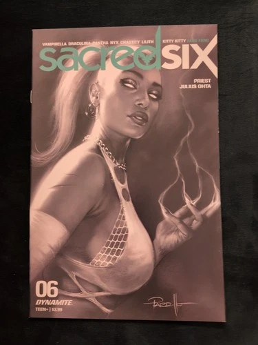 SCARED SIX #6 LUCIO PARRILLO B&W VARIANT VAMPIRELLA 1