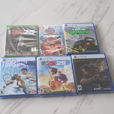 PGA Tour 2k25 ,NBA 2K ,Top spin 2k25, NFS Unbound  (All new games)