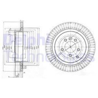 Delphi 2X Bremsscheibe Hinten Ø350 Mm BelüFtet FüR Land Rover Discovery IV L319