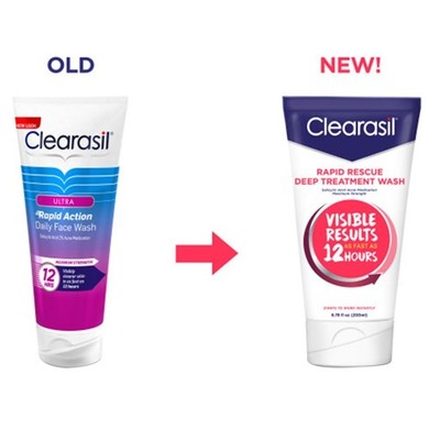 Clearasil Rapid Rescue Deep Treatment Acne Face Wash - 6.78 fl oz