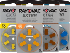 Rayovac Advanced Hearing Aid Batteries Type: p10, p13, p312, p675