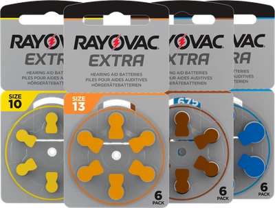 Rayovac Advanced Hearing Aid Batteries Type: p10, p13, p312, p675