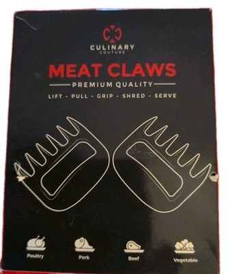 Culinary Couture Meat Claws for Shredding Mixing Pulled Claws Black New Open Box