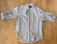 Ralph Lauren Classic Fit Blue Gingham Men's M Long Sleeve Button Down Shirt