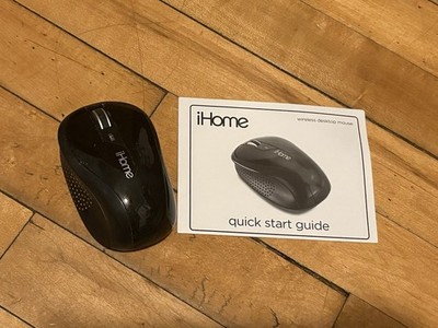 iHome Ergonomic Desktop Mouse Easy Sync, Nano Receiver (IH-M2010B) (Black)