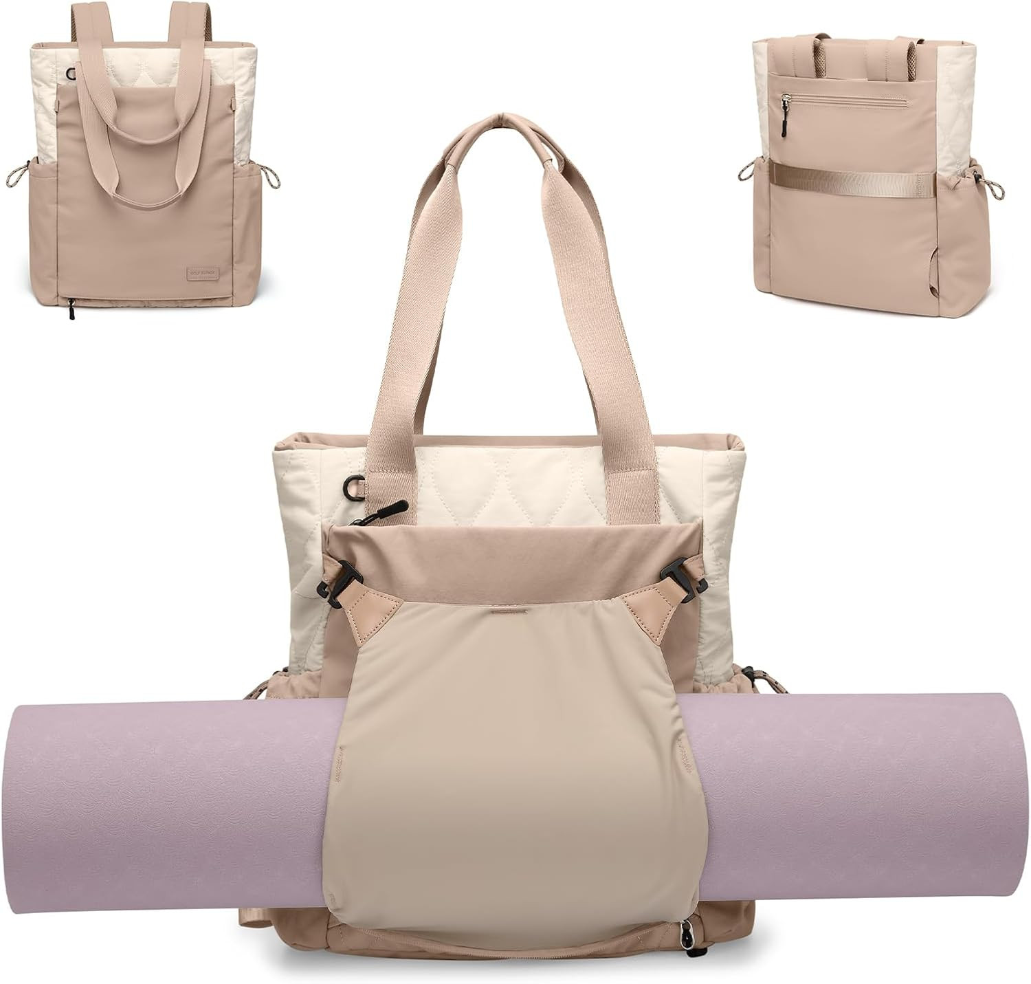 Yoga Sports Bag Quilted Tote Bag, Yoga Mat Carrier B