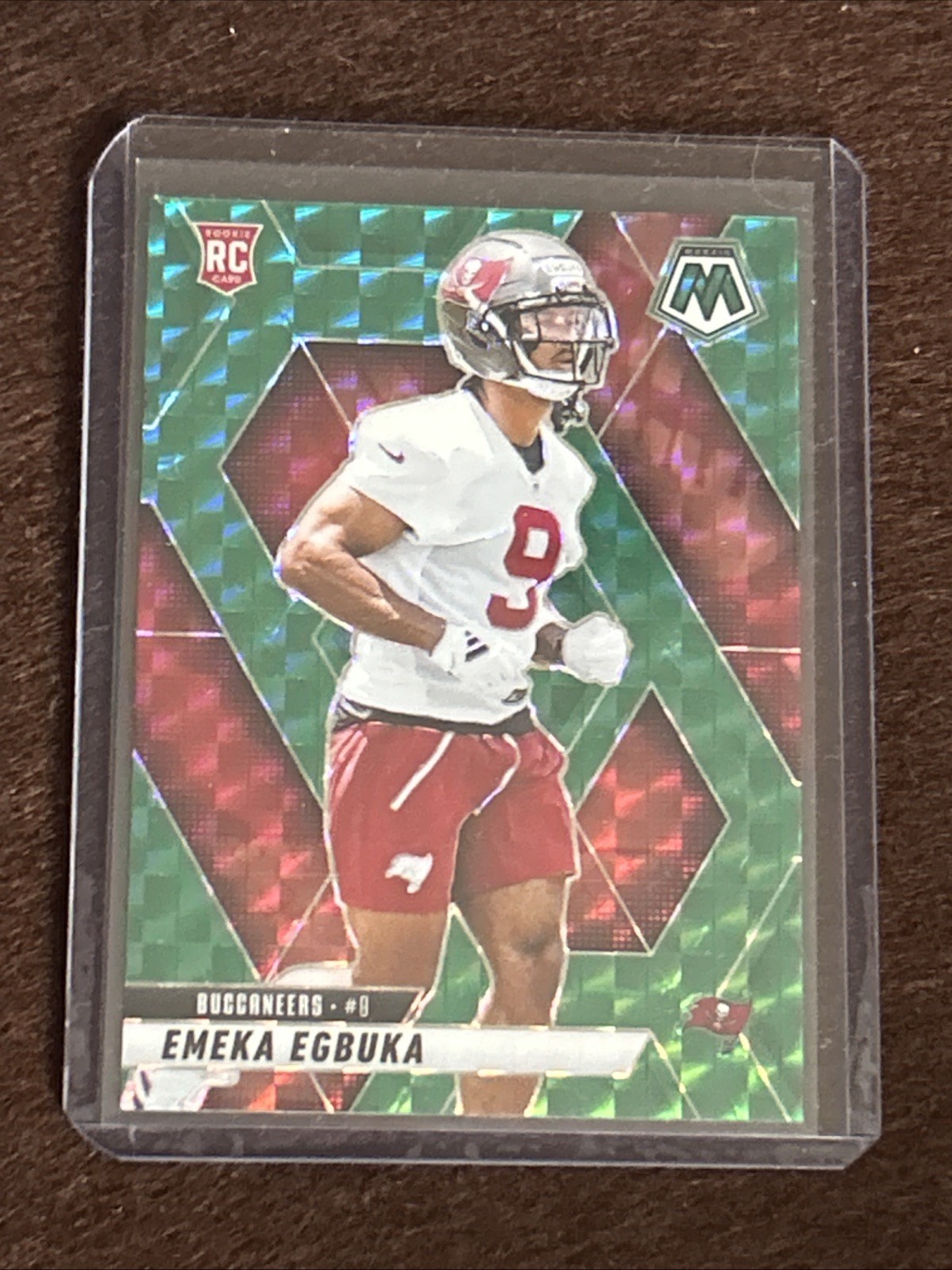 2025 Panini Mosaic - Rookies Mosaic Green Prizm #376 Emeka Egbuka (RC)