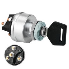 4-Position Universal Ignition Key Switch for 12V Car, Truck, Tractor, Trailer...