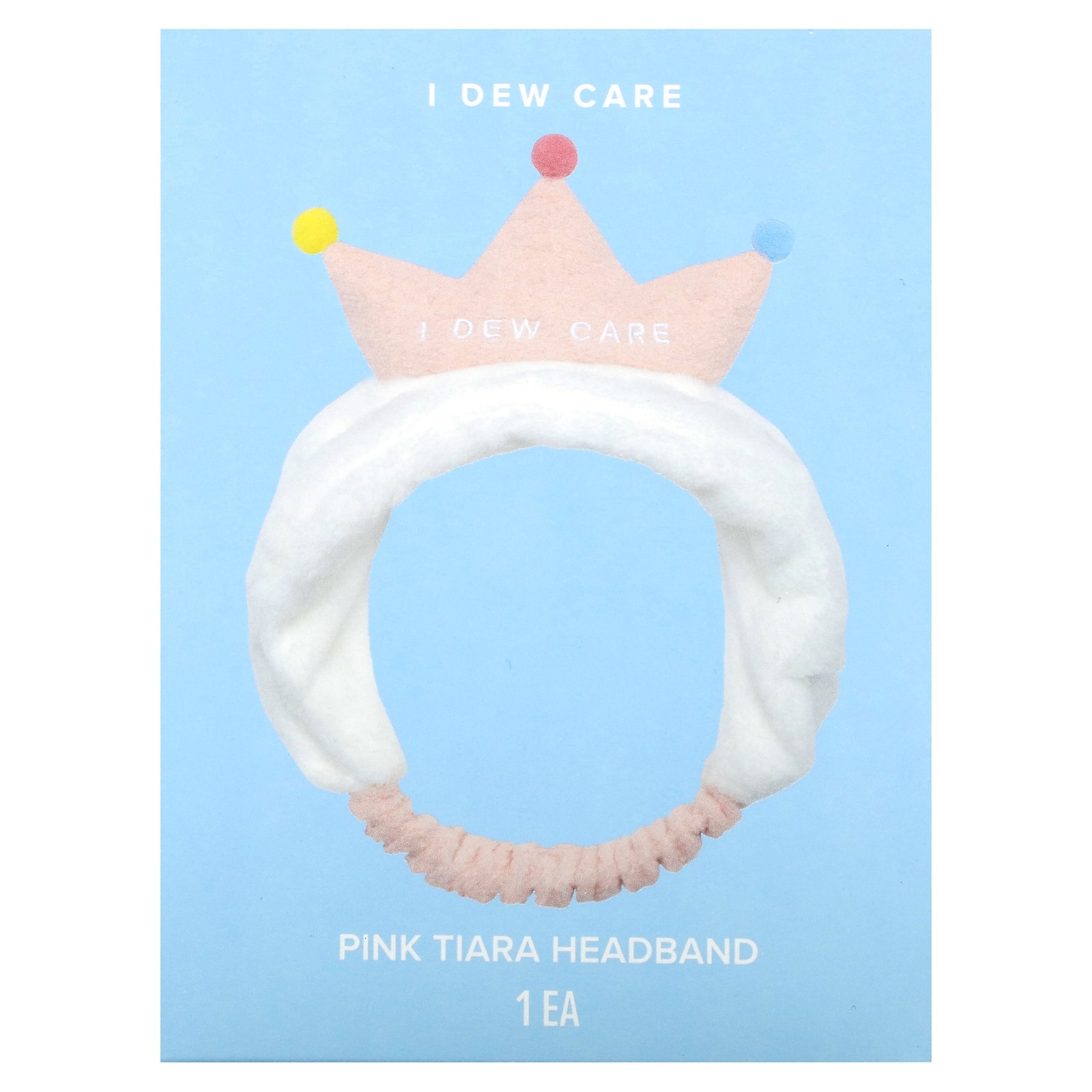 Повязка-тиара, розовая, 1 повязка на голову
