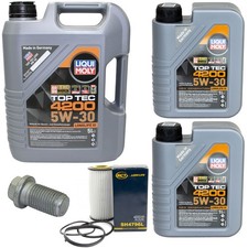 Motoröl Filter Set 5W-30 LIQUI MOLY 7 Liter + Schraube für Volvo S80 I 2.4 D 184
