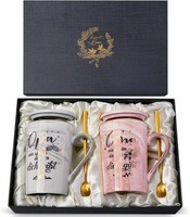 Keramikbecher 14Oz Rosa Grau Geschenk FüR Oma Opa Hochzeitstag Geburtstag
