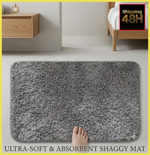 Thick Absorbent Bath Mat Plush Soft Non Slip Bathroom Floor Shower Rug