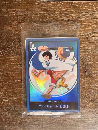 One Piece Night Los Angeles Dodgers Monkey D. Luffy Promo Card Game Sealed