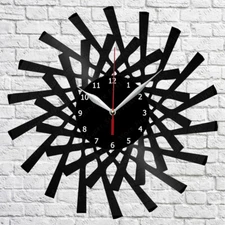 Abstract Vinyl Record Wall Clock Home Fan Art Decor 12'' 30 cm 6916