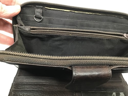 Wilsons The Leather Experts Vintage Brown Leather Womens Wallet - Picture 10 of 12
