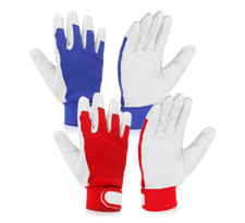 Twin pack One Size Ladies Men Leather Gardening work Gloves Thorn Proof glove