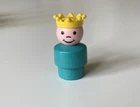 Vintage Fisher Price Little People #993 Castle Boy Prince Wood Figure