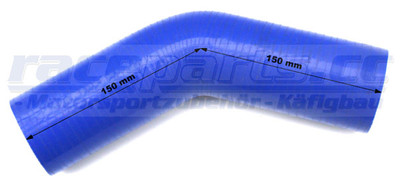 raceparts.cc  45° Reduzierung 51-45 mm, Silikon Reduzierstück, Reduzierbogen