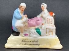 Vintage German Porcelain Figurine Bedroom Scene Collectible Novelty Adult Humor