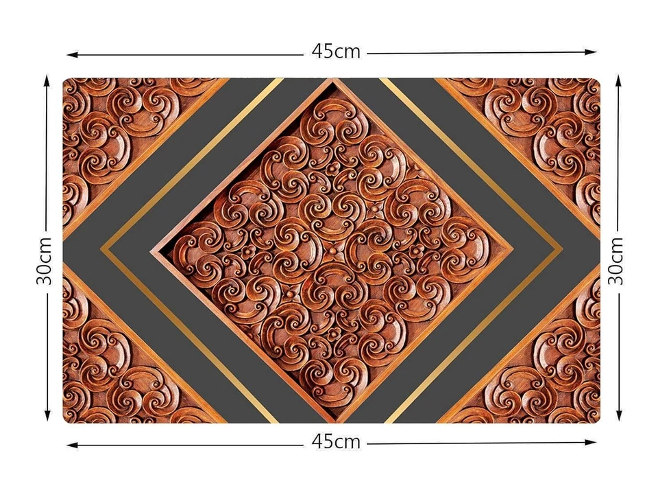 Plastic Dining Table Placemats  Stain Resistant Table Mats, Easy to clean US - Image 3 of 3