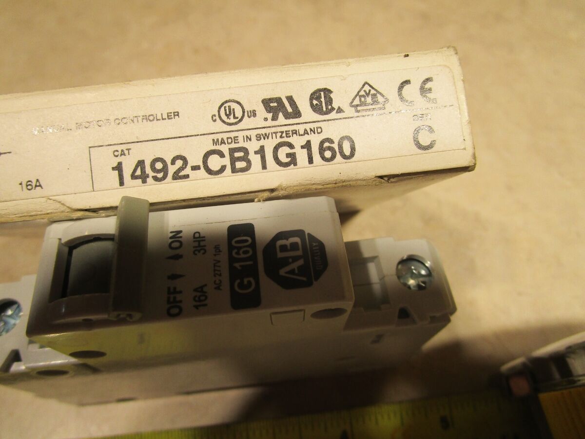 ALLEN BRADLEY 1492-CB1G160, 16A, MANUAL MOTOR CONTROLLER ALLEN BRADLEY 1492-CB1G160, 16A, MANUAL MOTOR CONTROLLER