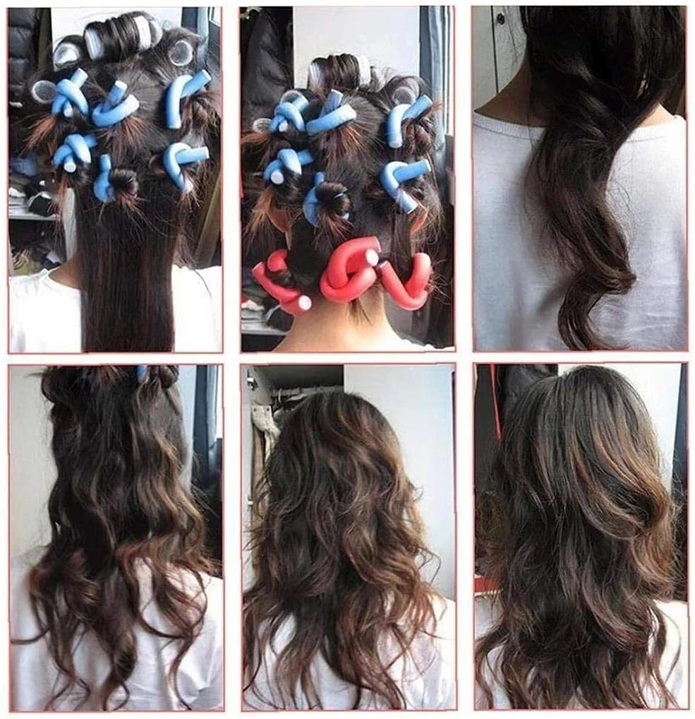 Foam curlers clearance before and after