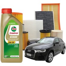 KIT TAGLIANDO 4 FILTRI 5 LT CASTROL 5W30 PER AUDI Q3 2.0 TDI 150CV