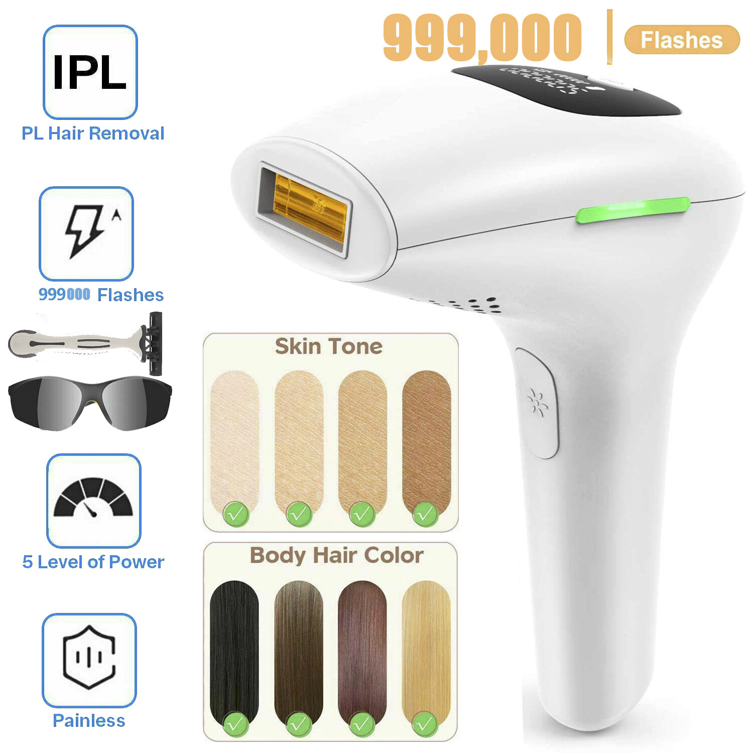 Ibettertec Haarentfernungsgerät IPL-Haarentferner,IPL Geräte