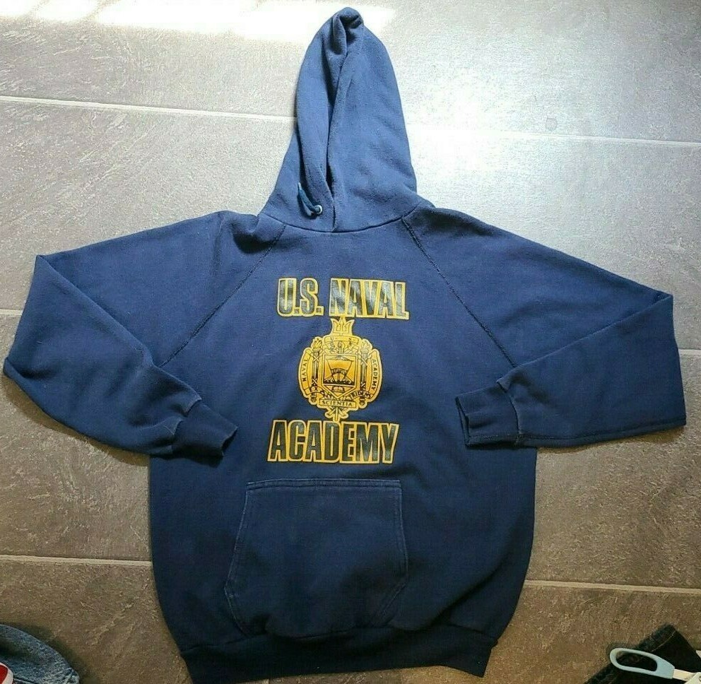 VTG 80'S US NAVAL ACADEMY MEN'S HOODIE SZ L MADE IN USA | eBay