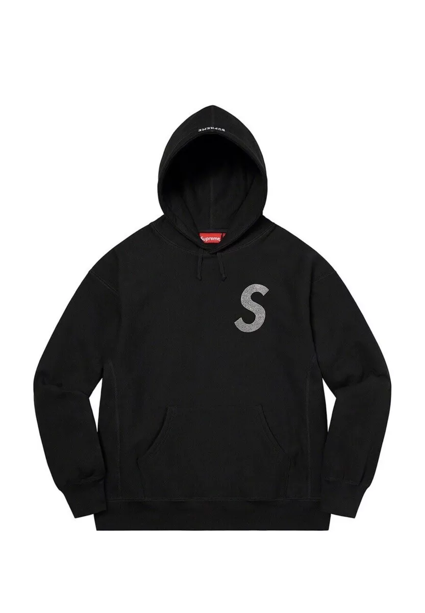 Supreme Swarovski S Logo Hooded Sweatshirt Black Size S 100