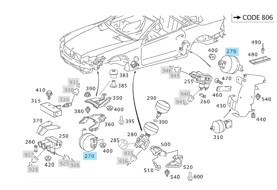2 depósitos de cámara acumuladora autonivelante suspensión izquierda OEM para Mercedes Foto 4 de 4