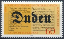 Primer diccionario centenario de Konrad Duden - Alemania Occidental 1980 - MNH - MiNr 1039
