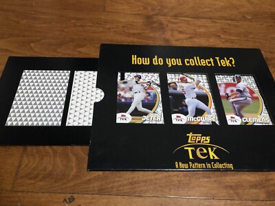 1998 TOPPS TEK MLB SELL SHEET PROMO AD DEREK JETER MARK MCGWIRE/CLEMENS EXMT