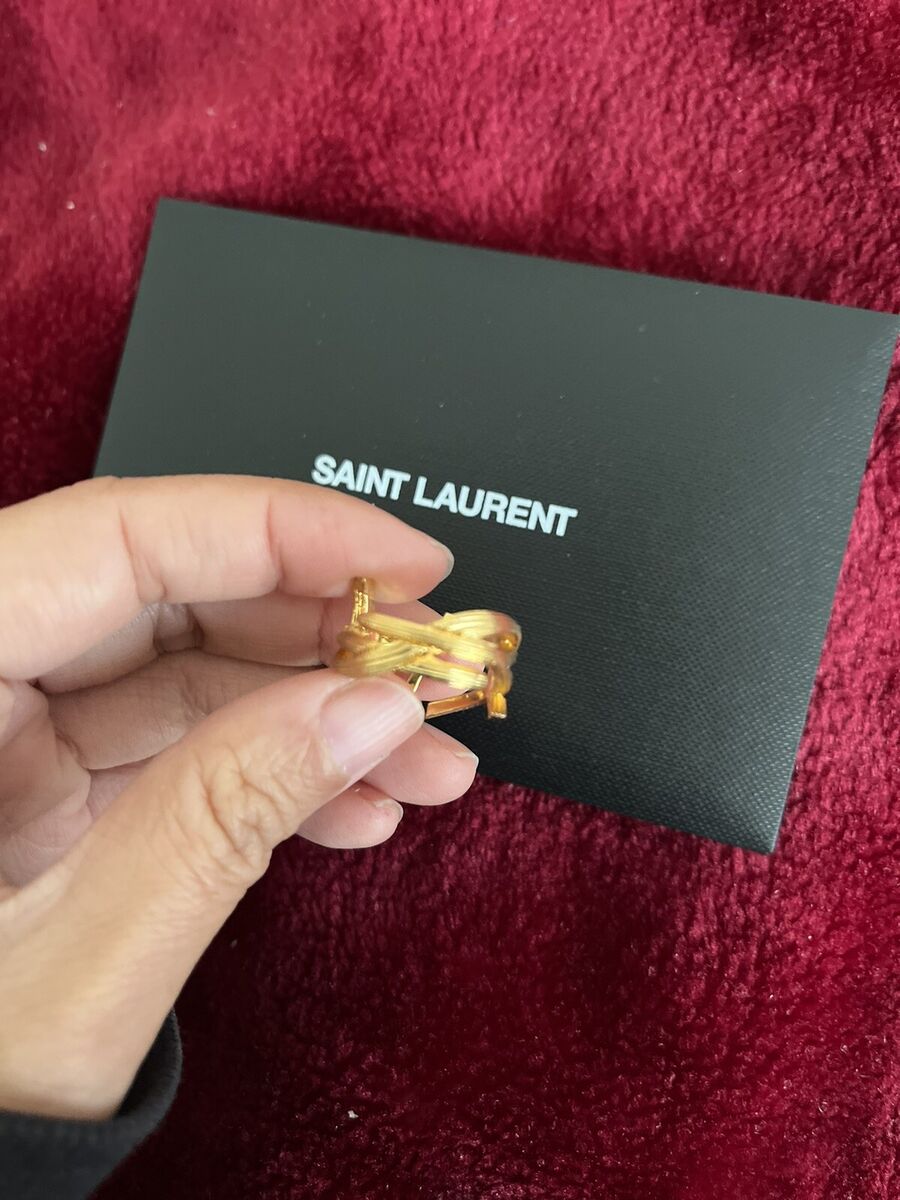 Saint Laurent Opyum Twist Ring Gold– Size 4 3/4, Luxury Saint Laurent Opyum Twist Ring Gold– Size 4 3/4, Luxury