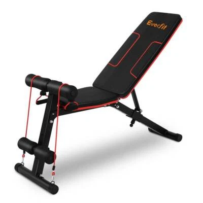 New Everfit Adjustable Fid Weight Bench Fitness Flat Incline Gym