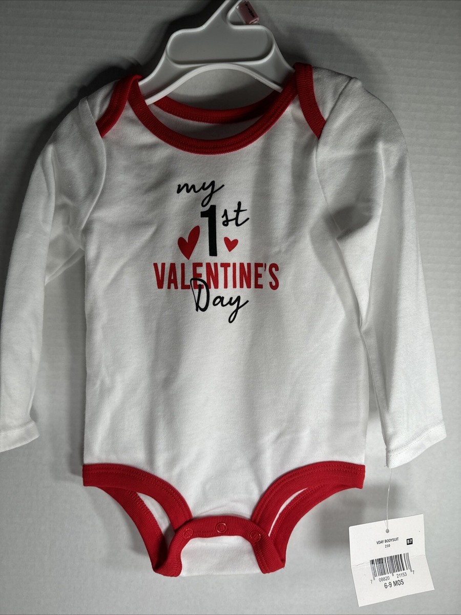 Baby's First Valentine's Day Bodysuit 6-9 Month