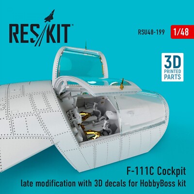 F-111C Cockpit modification with 3D decals for HobbyBoss ResKit RSU48-0199 1:48