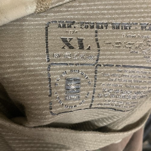 Army Military Combat Afghanistan Fighter Shirt Fire Resistant FR Camouflage XL - Picture 16 of 17