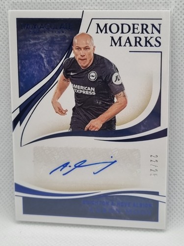 Aaron Mooy Australia Brighton & Hove '20 Panini Immaculate Autograph Blue #/25! - Picture 8 of 9