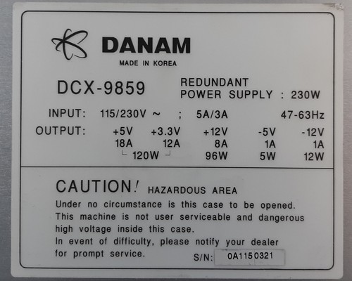 Danam DCX-9859 Power Supply - Picture 5 of 5