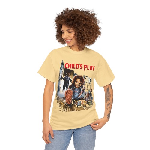 Child’s Play Movie Chucky Horror T Shirt Unisex Heavy Cotton Tee - Picture 67 of 157