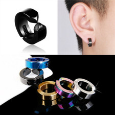 2Pcs Unisex Ear Cuff Non Piercing Clip-on Small Hoop Earrings Punk Rock Ear Clip