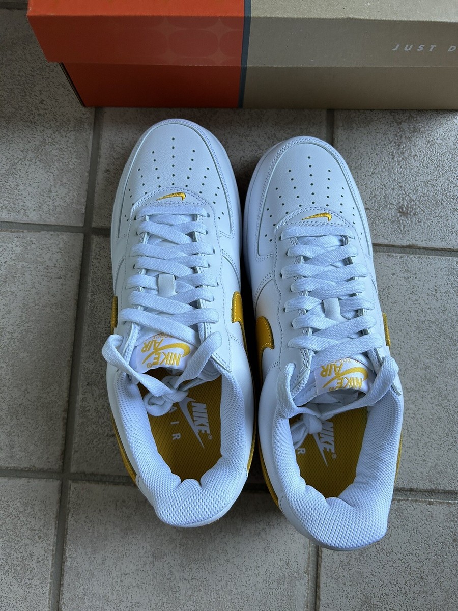 Nike Air Force 1 low white yellow gum sole size 5.5 men's Nike Air Force 1 low white yellow gum sole size 5.5 men's