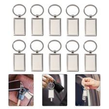 10 PCS License Plate Number Keychain Alloy Keychains Bag Pendant