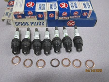 NOS AC 44FF Fire Ring Spark Plugs 69 Corvair 8 plugs GM 5612302