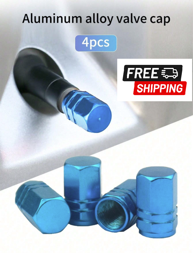 4pcs Aluminum Alloy Tire Valve Stem Caps For Car-Multiple Color Options NEW